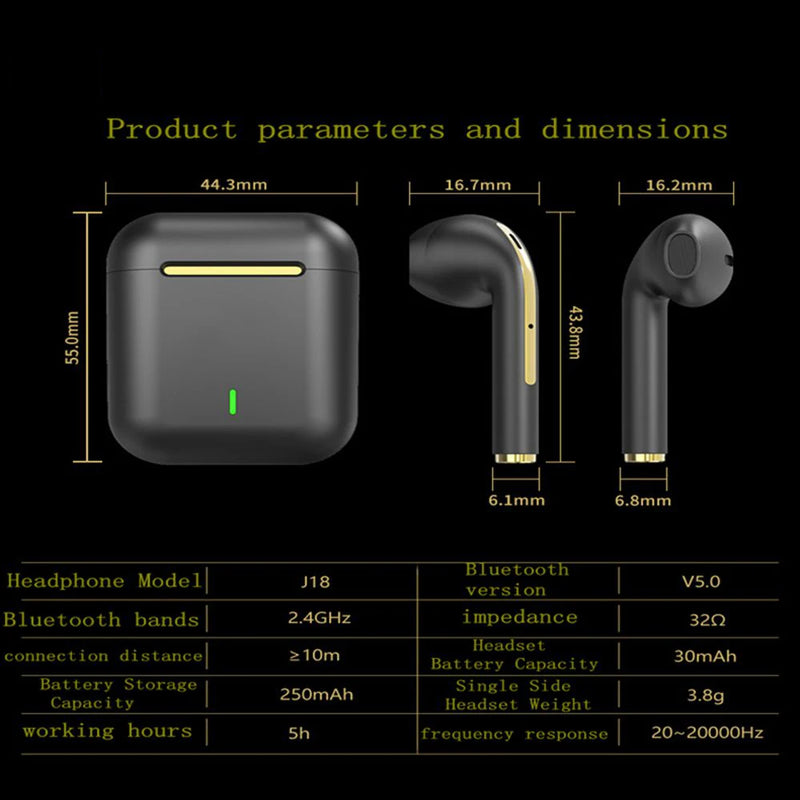 Fone de Ouvido sem fio XIAOMI - Wireless Bluetooth Headphones  In Ear Stereo Sports Earphone Ture Wireless Bluetooth Headset With Mic
